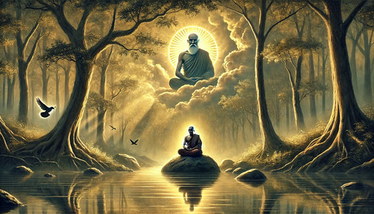 stoic meditating and connecting with God, Nature, and Logos